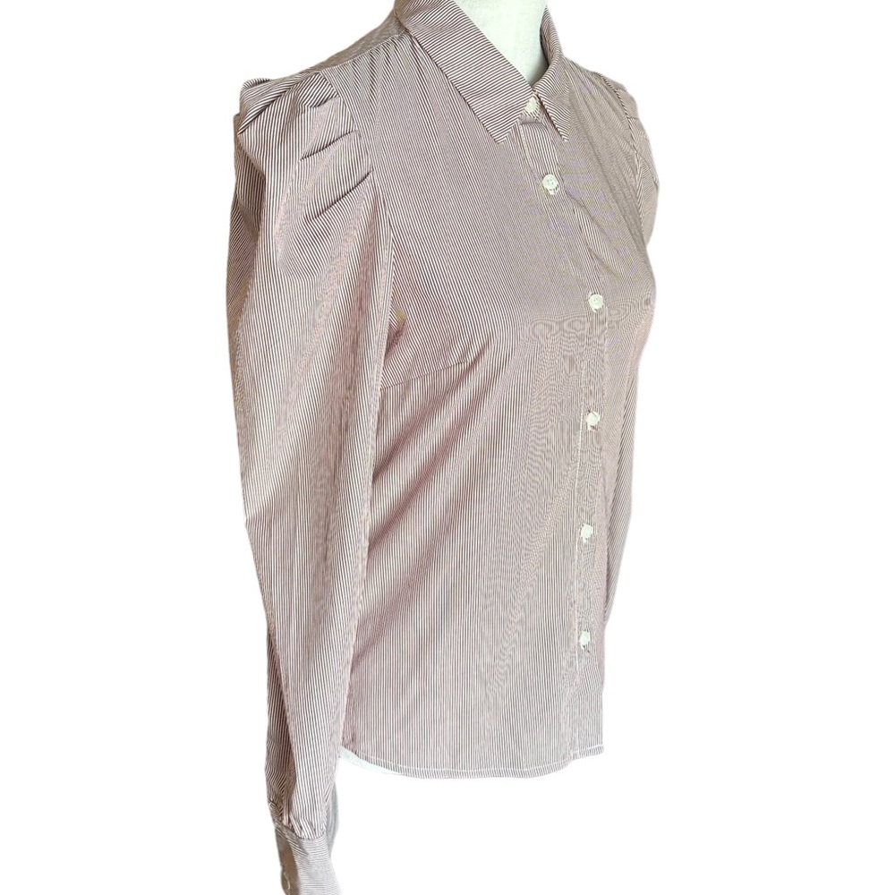 FOREVER 21 Shirt Womens Small Red White Plaid Long Sleeve Collared Button Down - Picture 3 of 14
